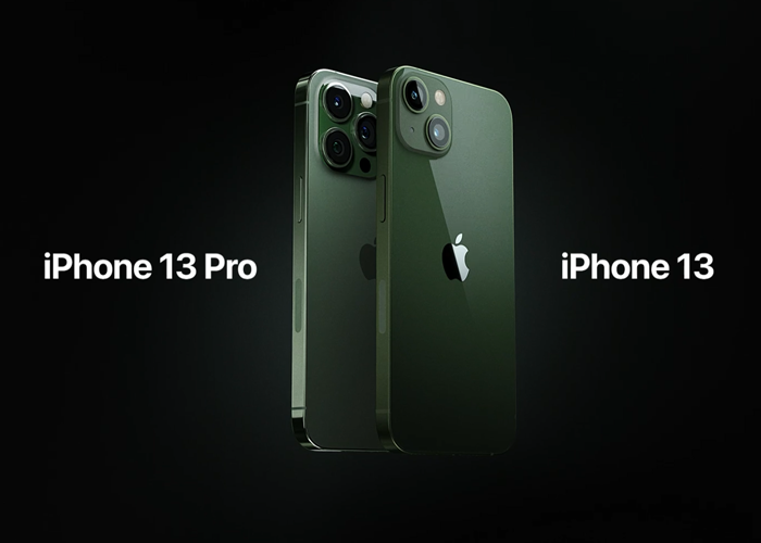 iPhone13シリーズに新色グリーンと13-proシリーズにアルパイングリーンが追加（Apple-event動画より引用）