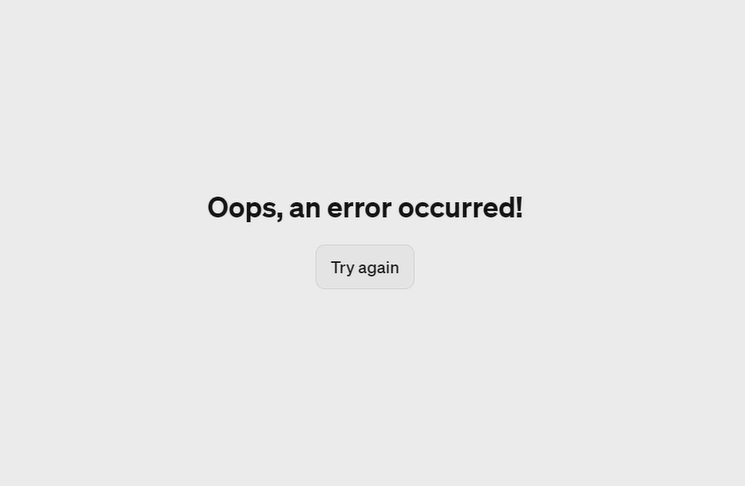 Oops, an error occurred!