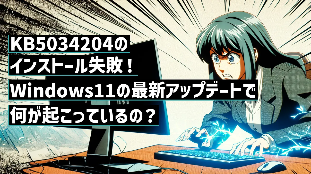 KB5034204のインストール失敗！Windows11の最新アップデートで何が起こっているの？